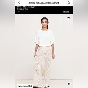 Banana Republic Flared Italian Lace Beach Pant